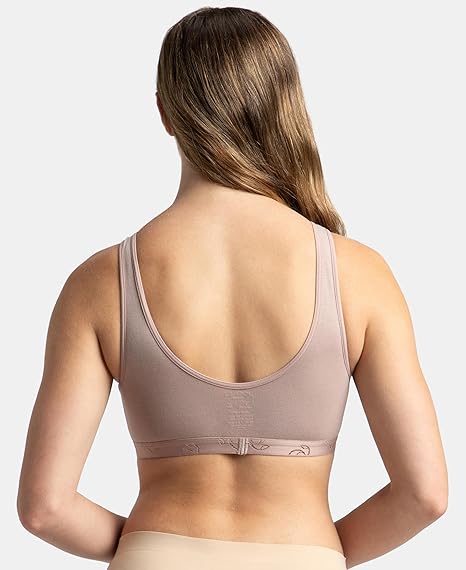 Jockey ES04 Women’s Wirefree Padded Cotton Sleep Bra – Full Coverage with Removable Pads